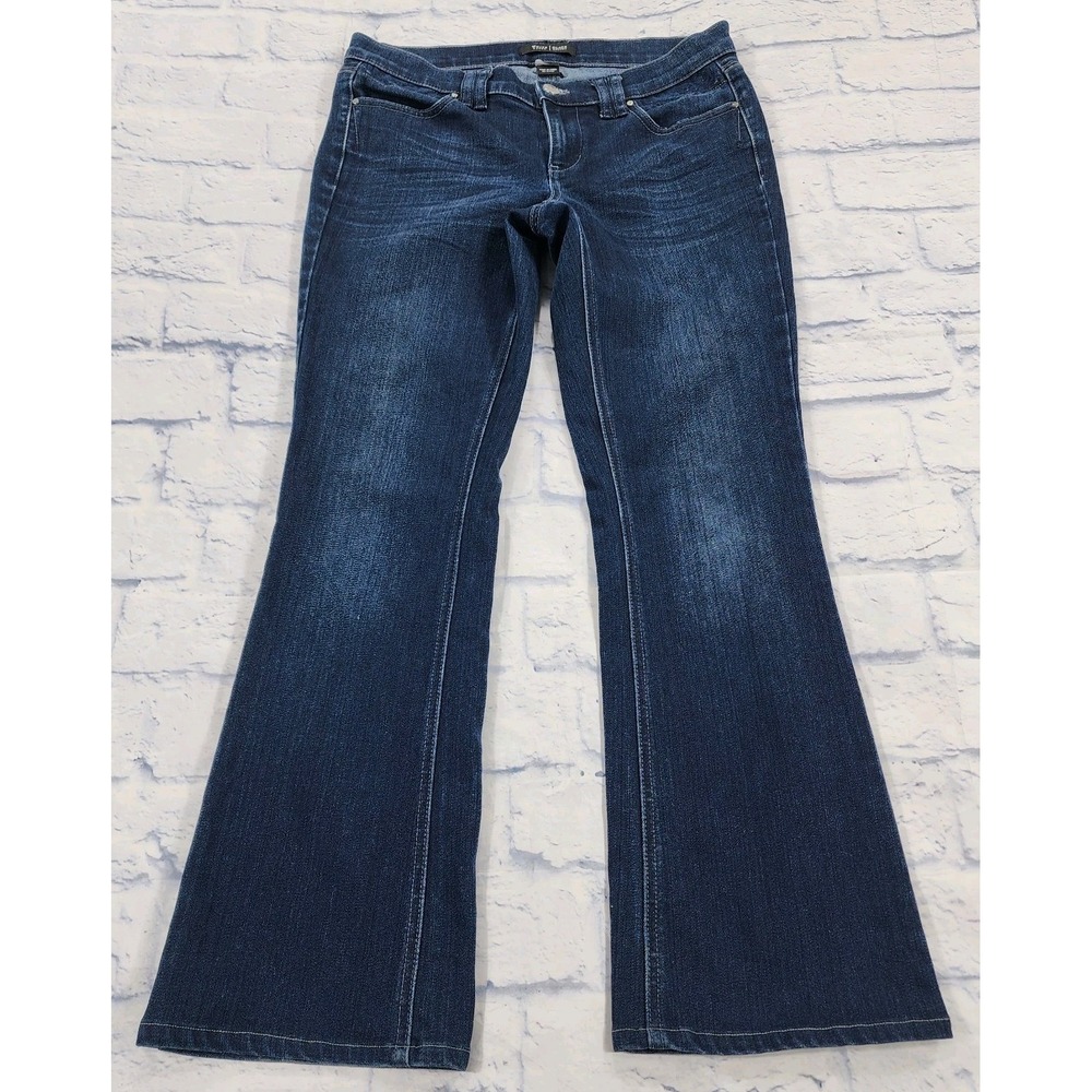 White House Black Market Boot Leg Jeans Women 4S Blue Noir Feel Beautiful Boho